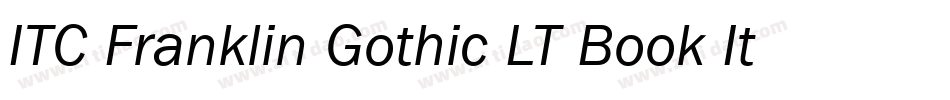 ITC Franklin Gothic LT Book Italic字体转换